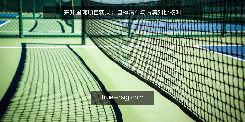 东升国际项目实录:自检清单与方案对比核对 — 为何现在需要自检清单 配图