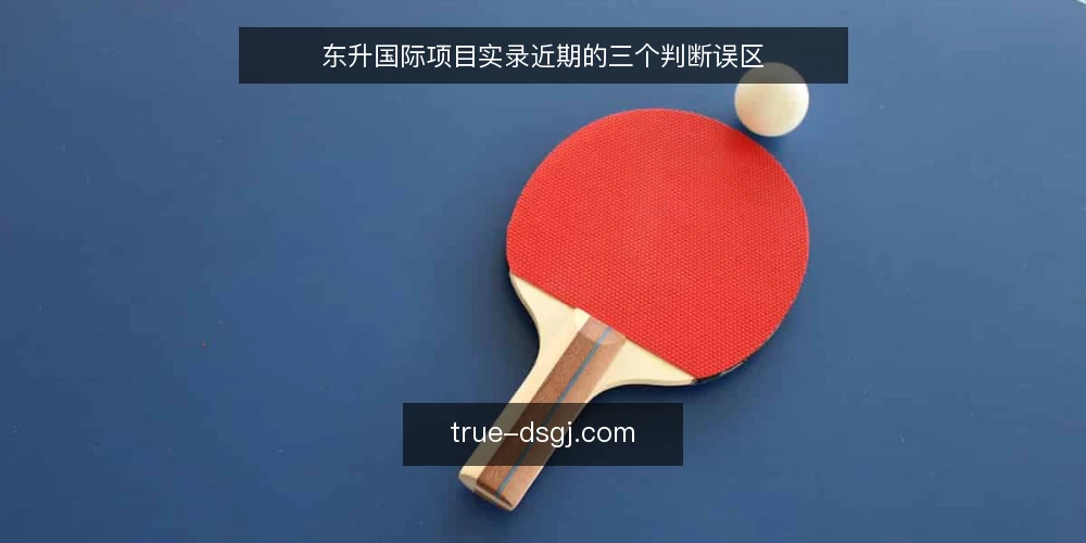 东升国际项目实录近期的三个判断误区 — 近期讨论中的判断信号 配图